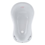 Hylat Baby Baignoire de bébé avec bouchon - Certificat TÜV Rheinland - stable et confortable, idéale pour un bain sûr pendant les premiers 12 mois - Collection Lite