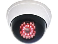 Orno Dummy Cctv Övervakningskamera Med Infraröda Lysdioder Vit (Or-Ak-1202)