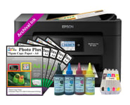 Home & Hobby A4 Multi-Function Printer Bundle, Refillable Cartridges, Ink, Paper