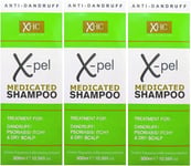 Xpel Medicated Shampoo Treatment for Dandruff Psoriasis Dry Itchy Scalp 3 x 300