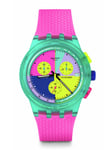 Klocka SWATCH Neon Flash Arrow SUSG408 Kronograf, Datum, Rosa,