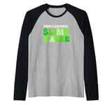 Slime Green Slime Party Squad Professional Slime Maker Raglan Baseball Tee