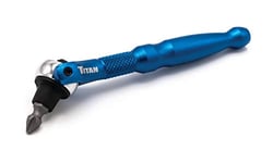 Titan 11317 Tournevis à micro cliquet à tête pivotante 1/4" Bleu