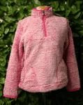 WEIRD FISH Emerson Cosy 1/4 Zip Fleece in Magenta / Pink - Size UK 8 NEW BNWT