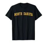 North Dakota Varsity Style Roughrider State Throwback Yellow T-Shirt