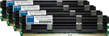 16GB (4 x 4GB) DDR2 800MHz PC2-6400 240-PIN ECC FULLY BUFFERED (FBDIMM) MEMORY RAM KIT COMPATIBLE WITH MAC PRO (EARLY 2008)