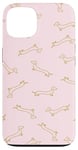 Coque pour iPhone 13 Motif teckel doré chic Wiener Doxie saucisse