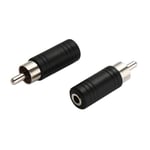 RCA Adapter RCA to 3.5mm Adapter RCA Male Plug 3.5mm Female Jack Audio Adapter