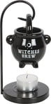 Cauldron Oil Burner Triple Moon Cut Out Black Colour Wax Melt Burners Tea Light