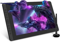 Kamvas 16 2021 (Cosmo Noir) Tablette Graphique avec écran, écran à Stylet 15,6 Pouces, Gamme 120% sRGB, Prise en Charge Android,Nouveau Stylet PW517, Idéal pour Dessiner, Concevoir et Jouer