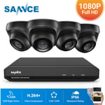 Sannce - Système de sécurité vidéo domestique 720P avec dvr 1080N avec 4 caméras Style c – Sans disque dur