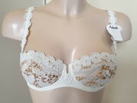 AUBADE SOUTIEN GORGE CORBEILLE TAILLE 85C COULEUR BLANC / OR REF 6616