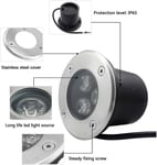 Pack Outdoor LED Upotettava kohdevalo 3W IP65 LED Patio Pyöreä kohdevalo puutarhaan, ajotielle, pihalle, autotalliin, lämmin valkoinen