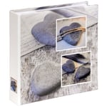 Hama Photo Memo Album for up to 200 photos, Grey Heart Stone, 22 x 22 cm