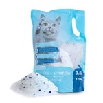 Nobleza Litière pour Chats Silice Gel 3.8L - Litière pour Chat Haut de Gamme avec Contrôle Supérieur des Odeurs et Absorption Efficace des Liquides