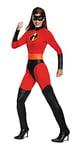 DISGUISE 66835E Mrs. Incredible Classic Adult Costume Disney Sized, Red, L