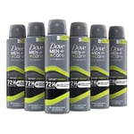 Dove Men+Care Advanced Sport Fresh Lot de 6 déodorants anti-transpirants en spray avec technologie triple action pour une protection 72 h contre la transpiration et les odeurs 150 ml