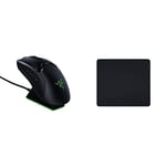 Razer Viper Ultimate with Charging Dock - Ambidextrous Esports Gaming Mouse Powered by HyperSpeed Wireless Technology Black & Gigantus V2 Large - Soft Large Gaming Mouse Mat