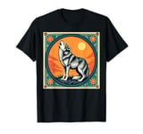 Wolf Howling At The Moon Wildlife Wolves Lovers Men Design T-Shirt