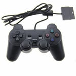 Le Noir Versez Ps2 Contrôleur Connexion Filaire Manchette Double Jeu De Vibration Controlleur Joypad Gamepad Pour Playstation Ps 2 Manette