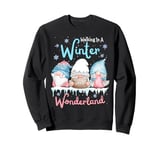 Walking In A Winter Wonderland Three Gnome Funny Christmas Sweatshirt