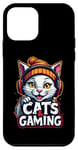 iPhone 12 mini White Cat with Headset Design Case