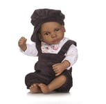 Reborn Baby Dolls Doux Petit 12 '25cm Réaliste Bébé Poupée Souple Silicone Vinyle Réaliste Réaliste Reborn Babies Noir Mignon Poupées pour Enfants pour Enfants de 3 Ans + Jouets