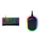 Razer BlackWidow V4 Pro - Clavier Gamer Mécanique Clavier AZERTY | Noir & Mouse Dock Pro & Charging Puck - Station de Recharge magnétique sans Fil & Module pour Souris compatibles - Noir