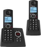 F530 Voice Duo,téléphone sans fil avec répondeur et 2 combinés,blocage d'appels et fonction mains libres Noir(Q810)