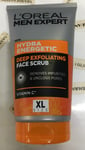 #L'OREAL MEN EXPERT HYDRA ENERGETIC DEEP EXFOLIATING FACE SCRUB 150ML Free Pos