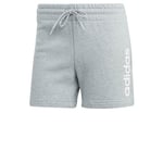 adidas Femme Essentials Linear French Terry Shorts, Medium Grey Heather/White, L Short