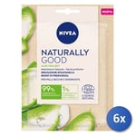 6x Nivea Face Mask Fabric 1 Piece Naturally Good