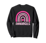 Annabelle Name Heart Cute Personalized Rainbow Sweatshirt