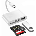 USB C SD-kortläsare | Micro SD-kort/SD-kortläsare | OTG-adapter 3-i-1 USB C-kortläsare för SD SDHC SDXC RS-MMC MMC-Micro Micro SD Micro SDHC