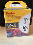 Kodak Printer Ink, 10c & 10b Combo Pack, New Sealed in Box