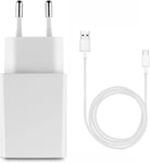 Chargeur 2a Blanc / Câble De Charge De Type C Pour Huawei P20/ P20 Dual/ P20 Pro/ P20 Lite/Mate 20/20 Pro/ 20 Lite/Mate 20x/ Mate 10/10 Pro / P30/ P30 Pro/ P30 Lit/ P10 + / P9 +[X3621]