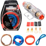 Kit de câbles d'amplificateur de puissance : 10 GA, kit de connexion pour amplificateur de voiture, kit de câbles pour amplificateur de basses, câble audio de voiture, 1500 W