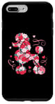 iPhone 7 Plus/8 Plus Cute Love Heart Roses Patten Valentines Day Poodle Case