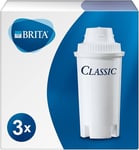 3 x Brita Classic Water Filter Jug Cartridges Replacement Refill 4 Week Original