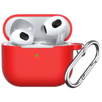 Housse Étui Coque de Protection en Silicone Rouge pour Boitier Airpod 3 - Visiodirect -