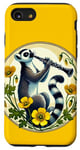 Coque pour iPhone SE (2020) / 7 / 8 Lemur jouant d'une clarinette Illustration Mignon Band Class Art