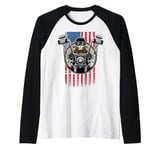 Cool Motorbike For Men Women Kids Motorbike Racing Funny Raglan Baseball Tee