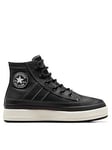 Converse Mens Counter Climate Leather Hi Trainers - Black, Black, Size 8, Men