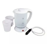 12/24v Car Van Caravan Travel Kettle And Cups Cigarette Lighter Socket Camping