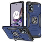 iCatchy for Motorola Moto G13 / G23 Case Ring Holder Military Grade Protective Silicone Shockproof Tough Armor Phone Cover Compatible with Motorola Moto G13 / G23 Phone Cover (Blue)