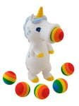 Unicorn Popper White Squeeze Soft Foam Ball Shooter - Hog Wild Cheatwell Games