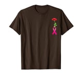 Rose Aesthetic Red Flower Breast Cancer Awareness Men Women T-Shirt