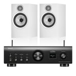 Denon PMA-900HNE - B&W 606 S3 Bookshelf Speakers - White