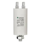 TECNID MG8040 Permanent pour Moteurs 4µF 450V. Écrou M8 Puissance. Le condensateur de démarrage est dans Un boîtier cylindrique en polypropylène. Connexion électrique Via 4 bornes, Blanc