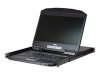 Aten Cl3108nx - Kvm-Konsol - Ps/2, Usb - 18.5" - Kan Monteras I Rack - 1366 X 768 @ 60 Hz - 250 Cd/M² - 1000:1 - 5 Ms - Vga - 1U